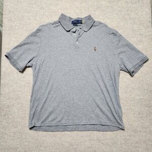 Polo Ralph‎ Lauren Classic Fit Gray Polo Shirt Mens XXL Extra Extra Large